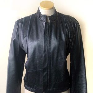 Vintage 80s Black Leather Jacket